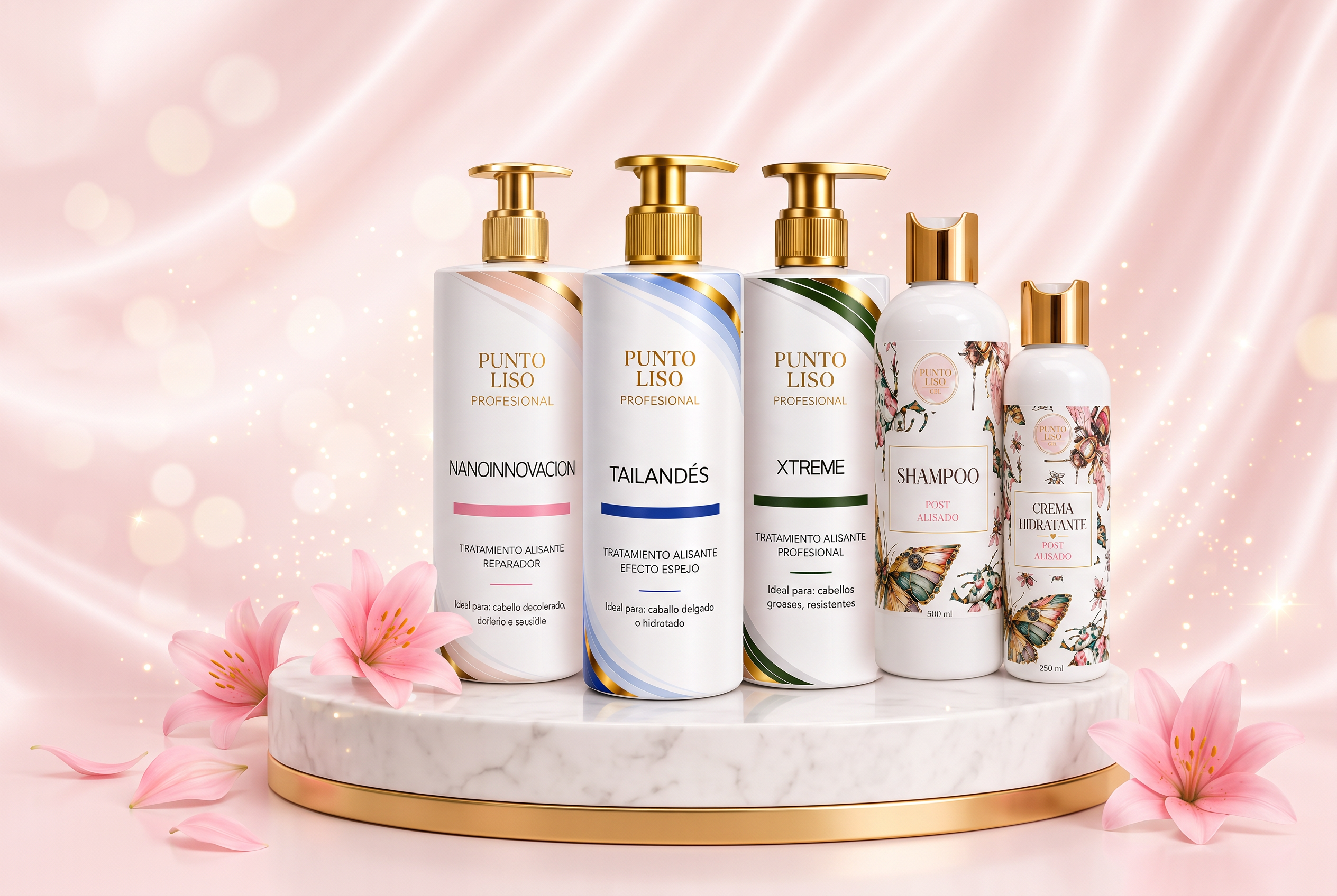 Productos Punto Liso GDL: Nanoinnovación, Tailandés, Xtreme y Kit Post Alisado